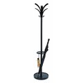 Rlm Distribution Coat Stand in Black With 8 Black Coat Pegs and a Integrated Umbrella Holder HO159988